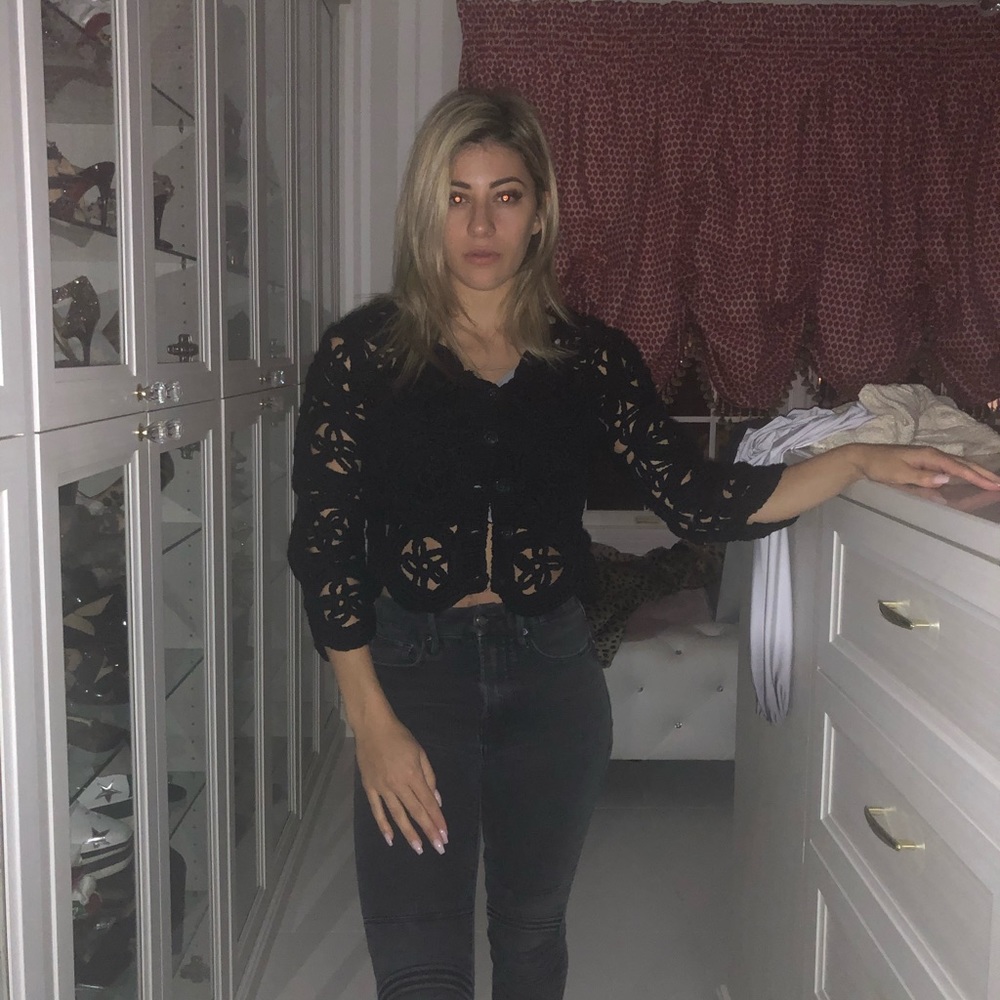 Designer Cropped Sweater